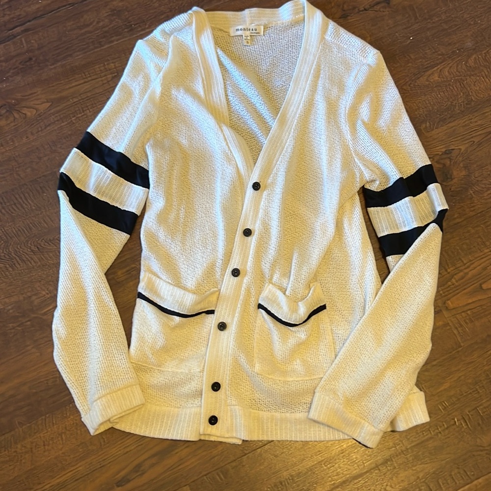 Collegiate V-Neck Cardigan Sweater